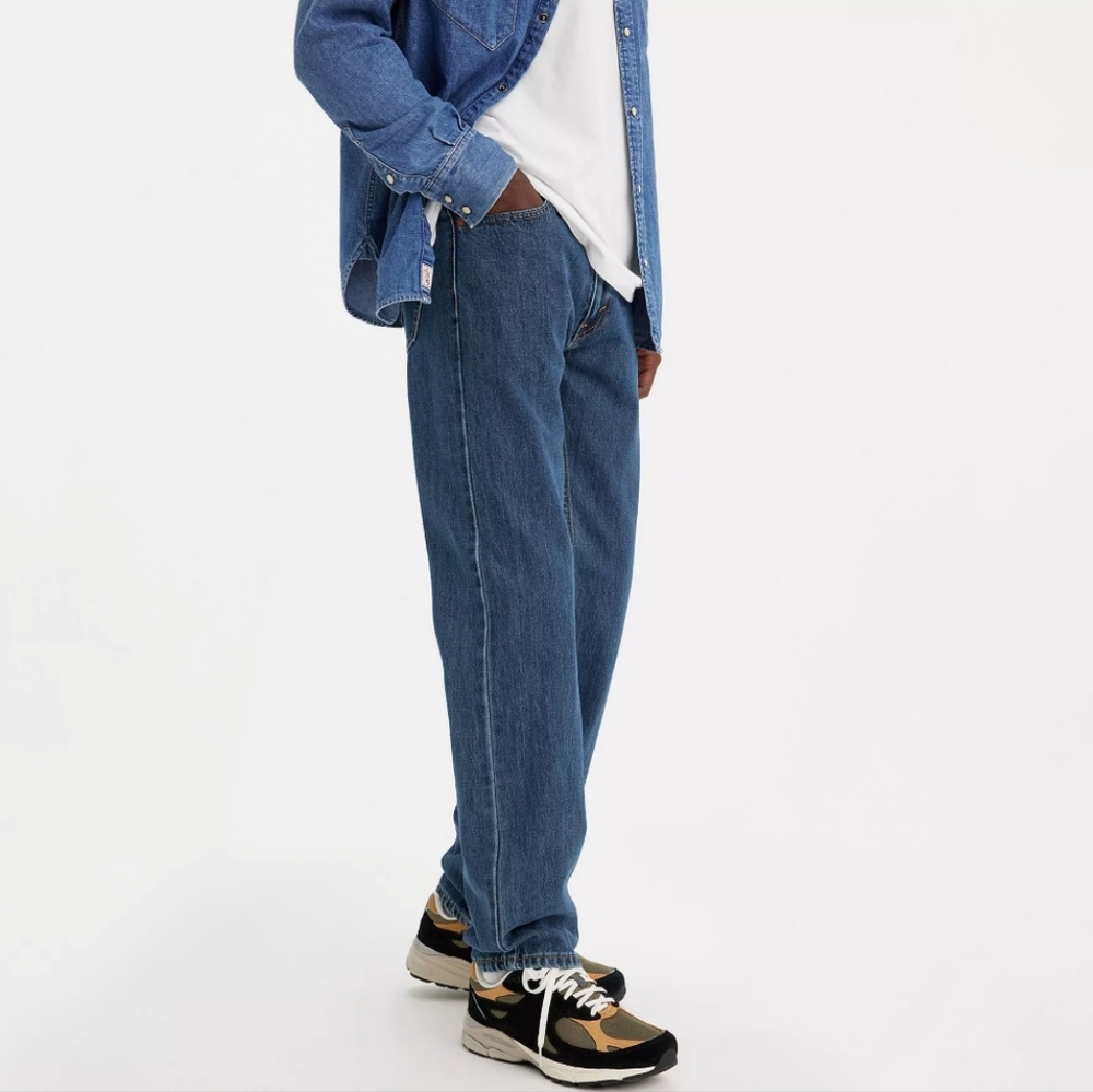 Vintage LEVI'S 550 Relaxed Fit Tapered Leg Baggy Oversized Denim Blue Dad Jeans - Picture 15 of 17